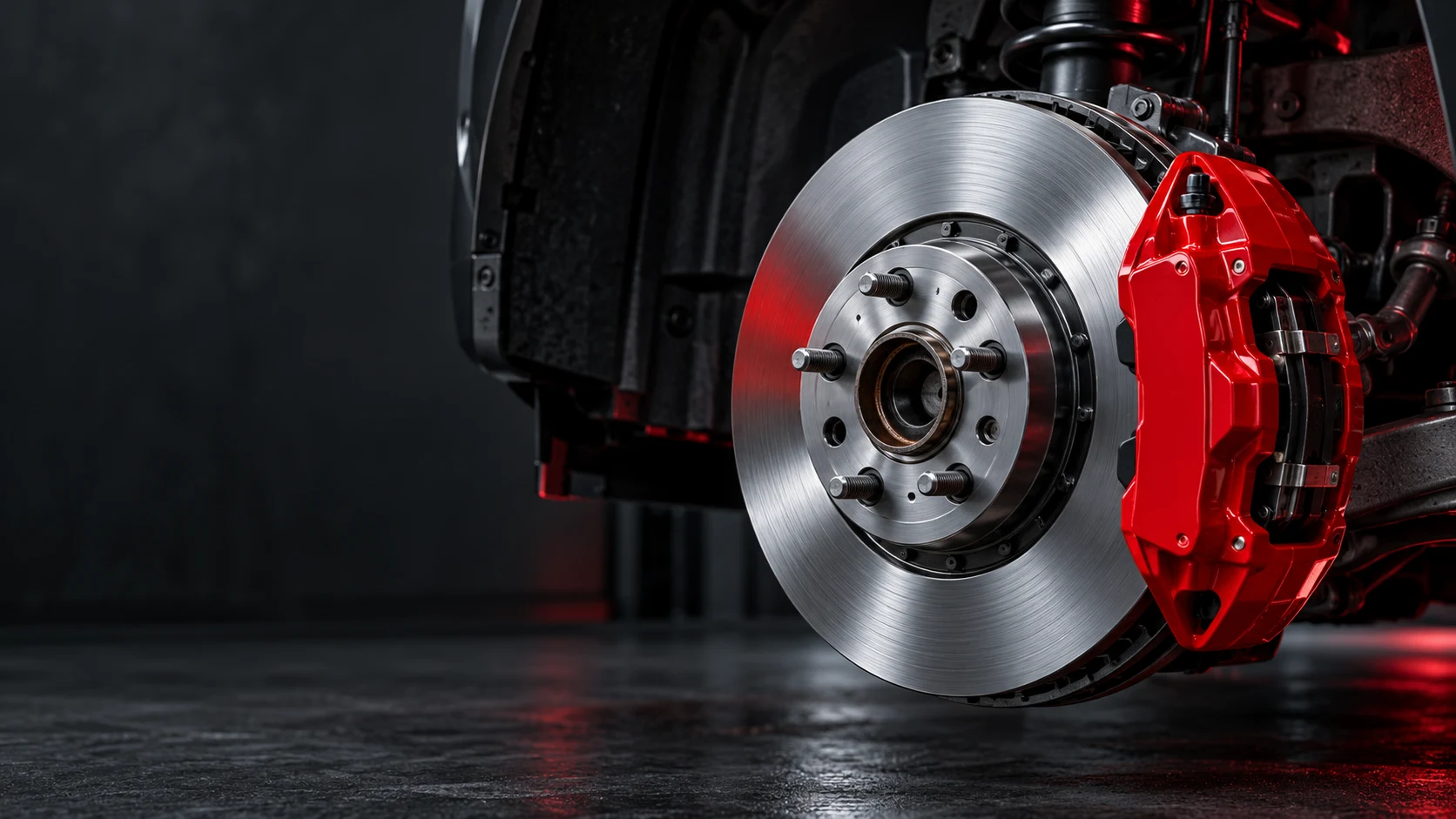 Illustrative disc brake rotor and caliper